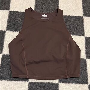 REI Chocolate Brown Sleeveless Top